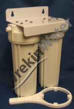 WH10-14-TWIN 10in Twin Water Filter Housing with 1/4in Push fit Ports